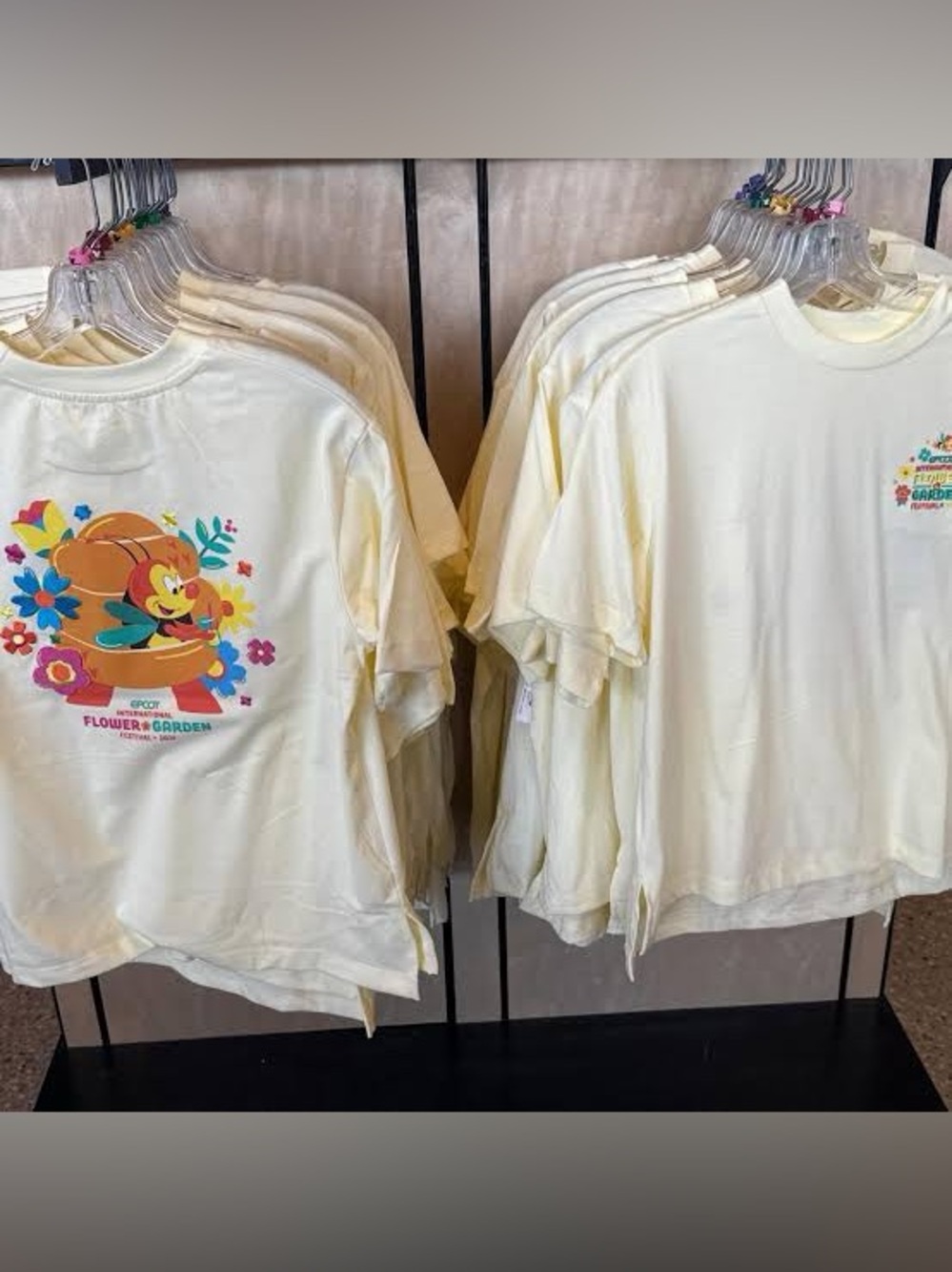Disney 2026 Epcot Flower & Garden Festival Spike The Bee TShirt Yellow